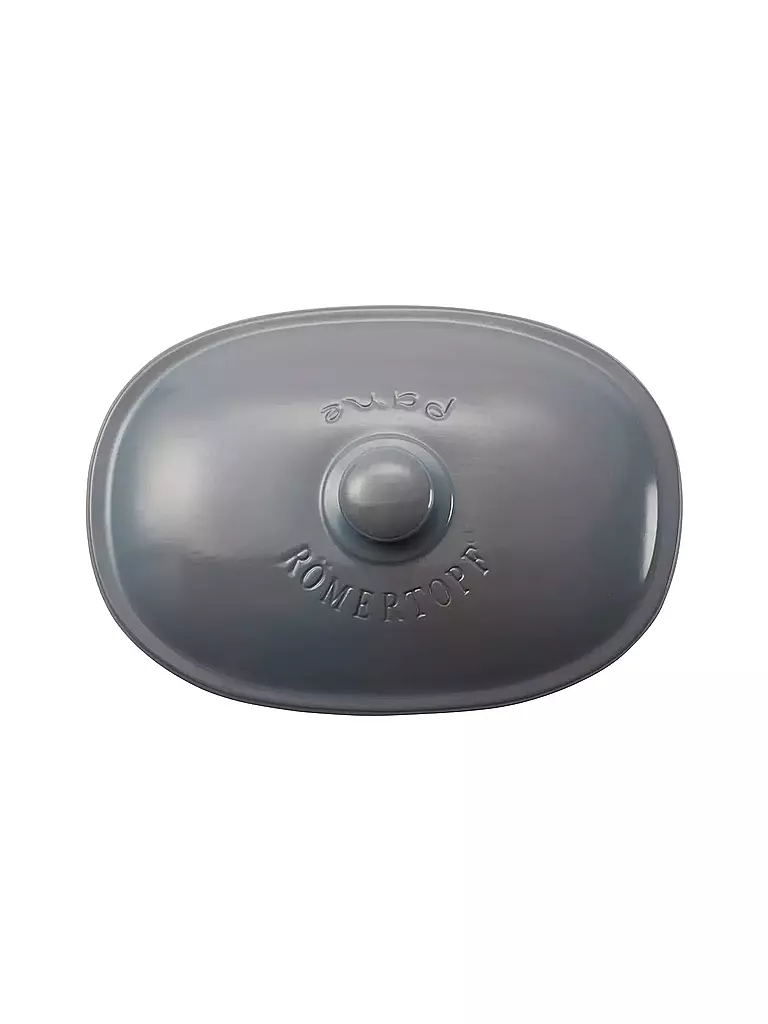 RÖMERTOPF | Brottopf oval 40x28x20cm Blau-Grau | grau