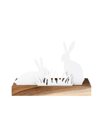 RAEDER | Lichtobjekt HASENWIESE 20x7x14cm Weiss