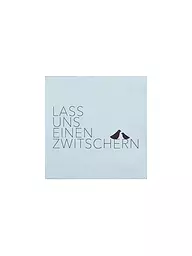 RAEDER | Cocktail Servietten 25x25cm LASS UNS EINEN Hellbalu  | Hellblau