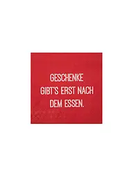 RAEDER | Cocktailservietten 30x30cm Geschenke gibts erst... | Rot