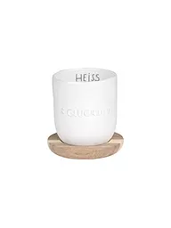 RAEDER | DINING Breakfast kleiner Becher Heiss & Glücklich 100ml | weiss