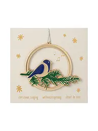 RAEDER | Festtagsornament 8cm Fröhliche Weihnachten  | Gold