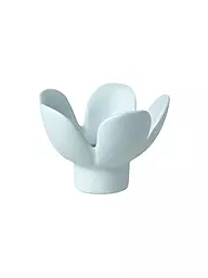 RAEDER | Kerzenhalter BLUME 8x8x5,5cm Gelb | hellblau