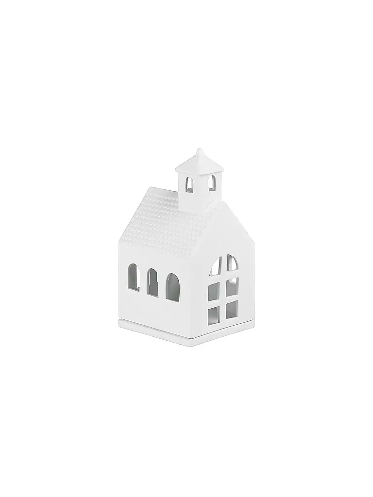 RAEDER | Lichthaus Kapelle klein 8x7x14cm | Weiss
