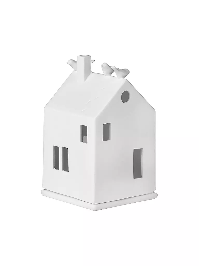 RAEDER | Lichthaus Vogelhaus 7x13cm  | weiß
