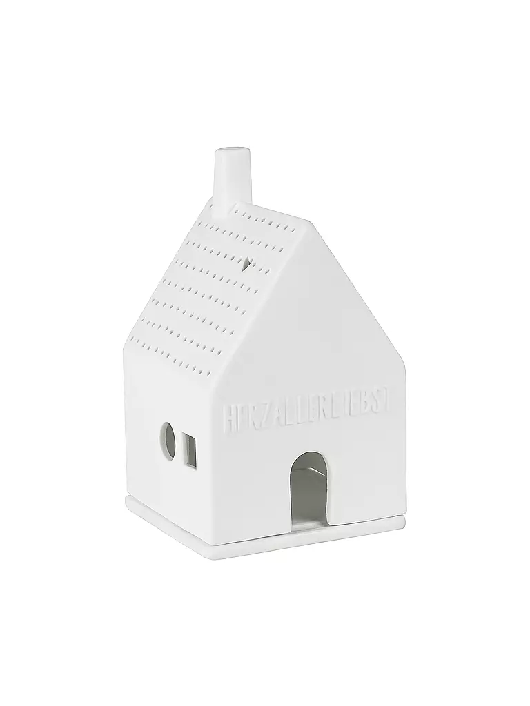 RAEDER | LIVING Lichthaus Herzallerliebst 7x7x13cm | weiss