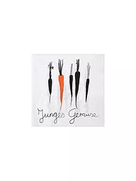 RAEDER | Lunch Servietten 33x33 JUNGES GEMUESE | hellgrau