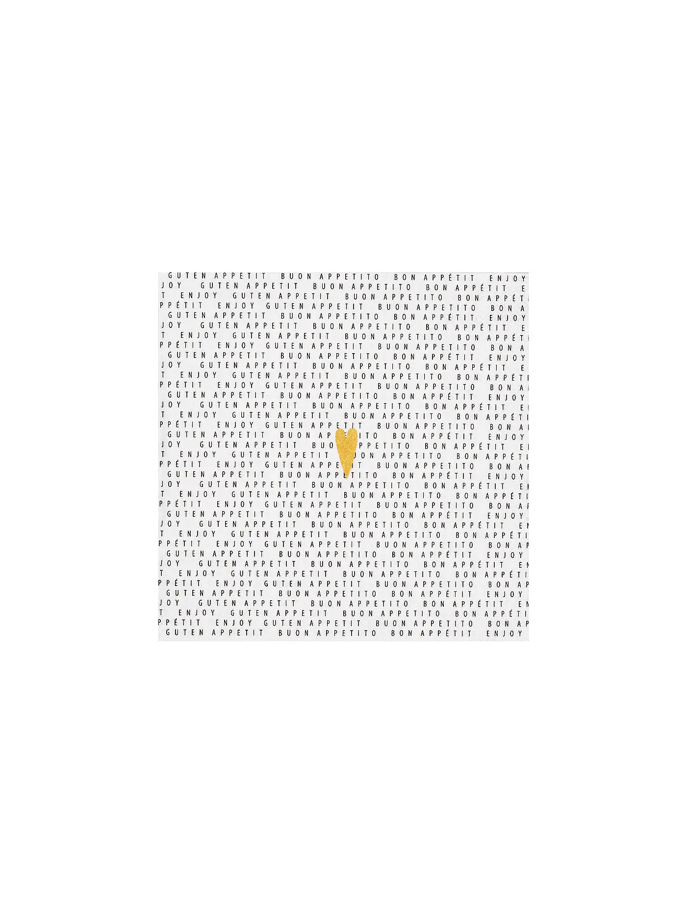 RAEDER | Lunch Servietten 33x33cm BON APPETIT | weiss