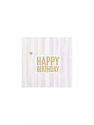 RAEDER | Lunch Servietten 33x33cm HAPPY BIRTHDAY | weiss
