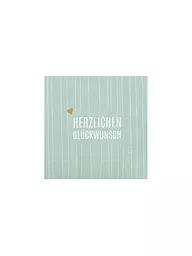 RAEDER | Lunch Servietten 33x33cm HERZLICHEN GLUECKWUNSCH | hellgrün