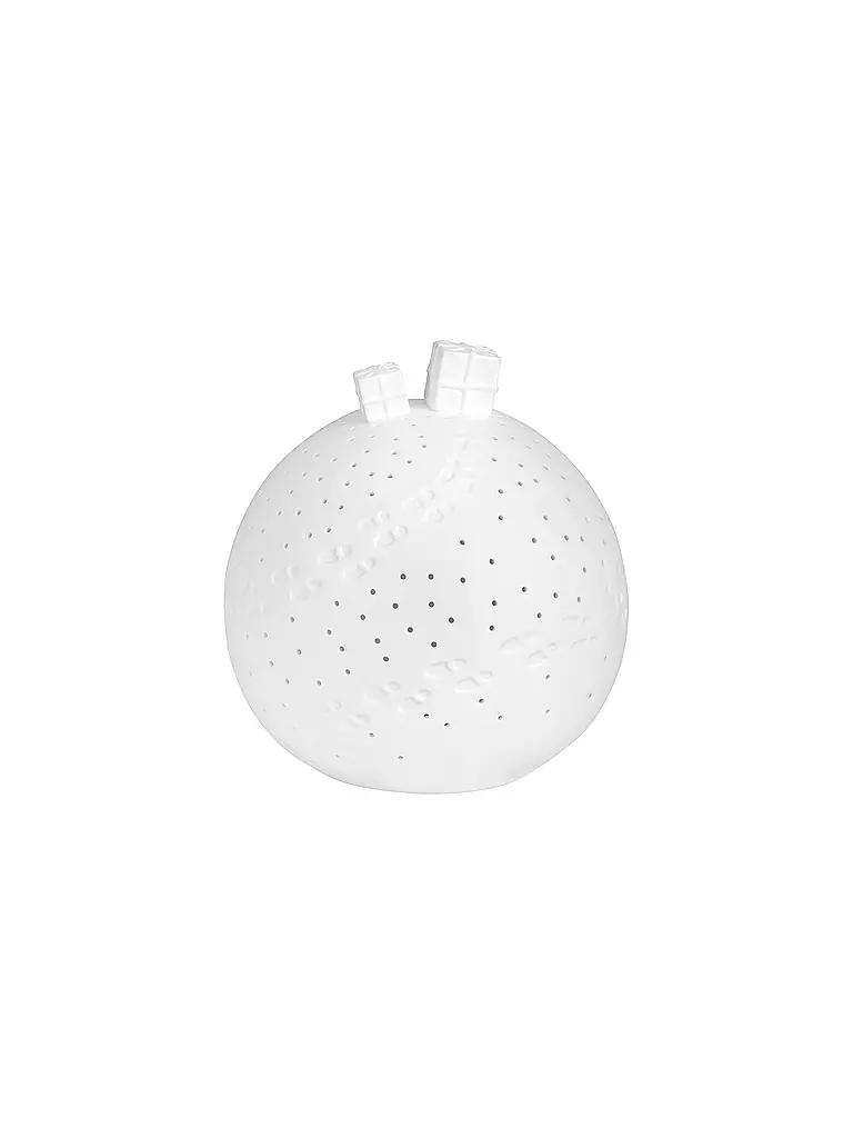 RAEDER | Porzellan Lichtkugel Geschenke 13cm | weiß