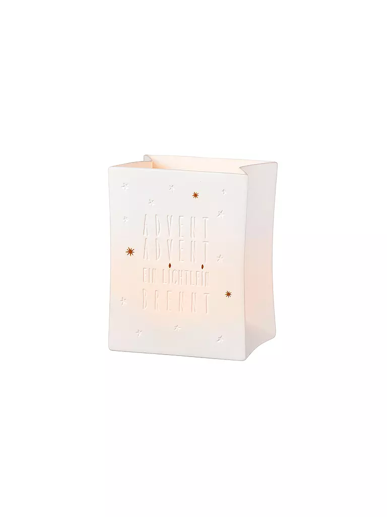 RAEDER | Porzellan-Lichttüte 10cm "Advent" | 