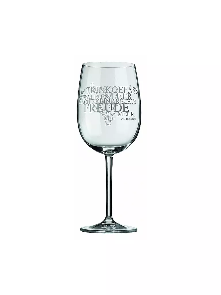 RAEDER | Rotweinglas 22cm "Ein Trinkgefäß..." | transparent