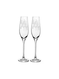 RAEDER | Sektglas 2er Set Herzen  | transparent