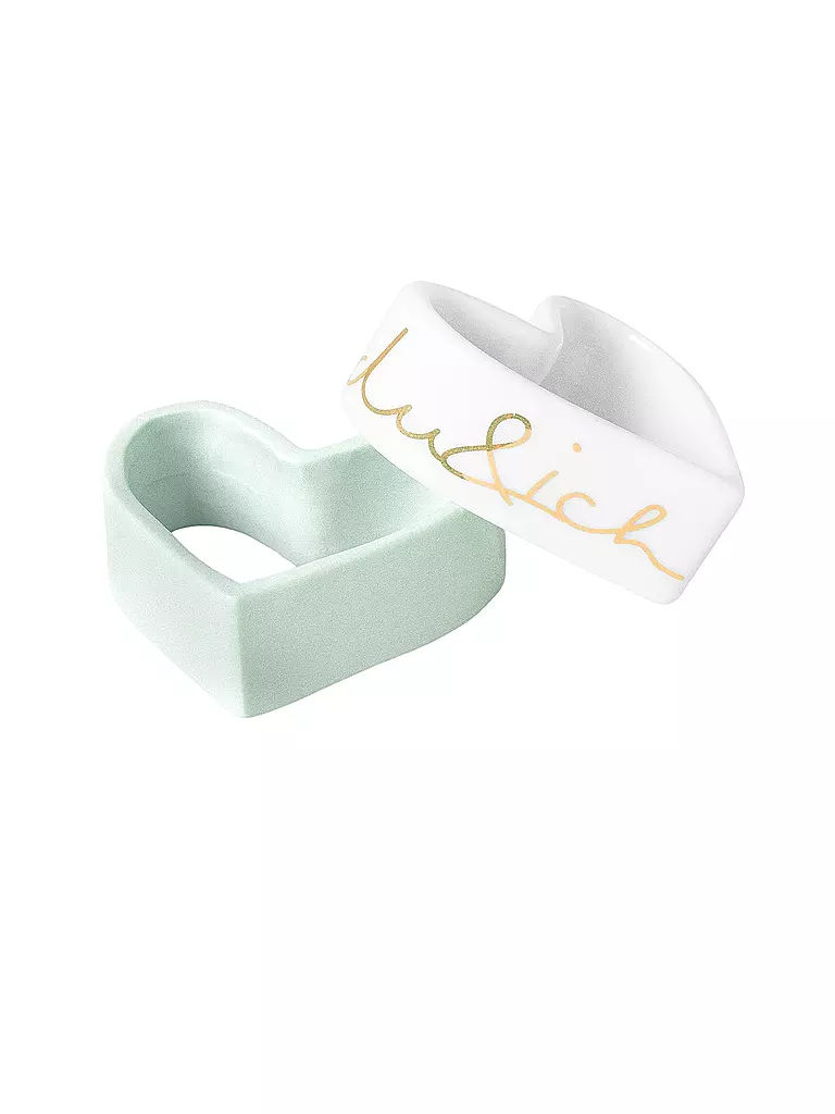 RAEDER | Serviettenringe 2er Set Du&Ich Weiss | Weiss