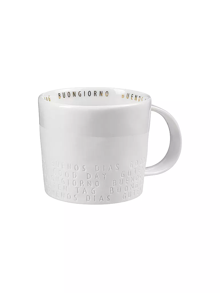 RAEDER | Tasse Breakfast 0,25l  "Guten Tag" | weiss