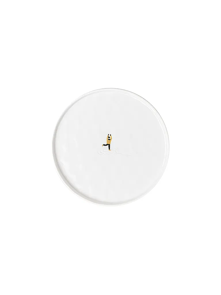 RAEDER | Teller SCHNEETAG 22cm Eislaufen  | Weiss