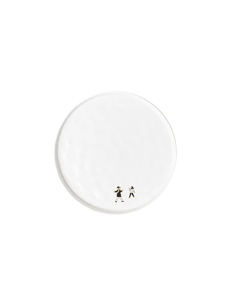 RAEDER | Teller SCHNEETAG 22cm Schneeballschlacht  | Weiss