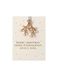 RAEDER | Weihnachts Deko MINI-ORNAMENT Mistelzweig | Gold