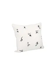 RAEDER | Weihnachts Kissen 50x50cm Schneetag  | Weiss