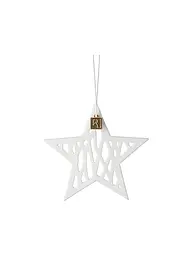 RAEDER | Weihnachts Stern Anhänger 8x8cm Weiss | Weiss