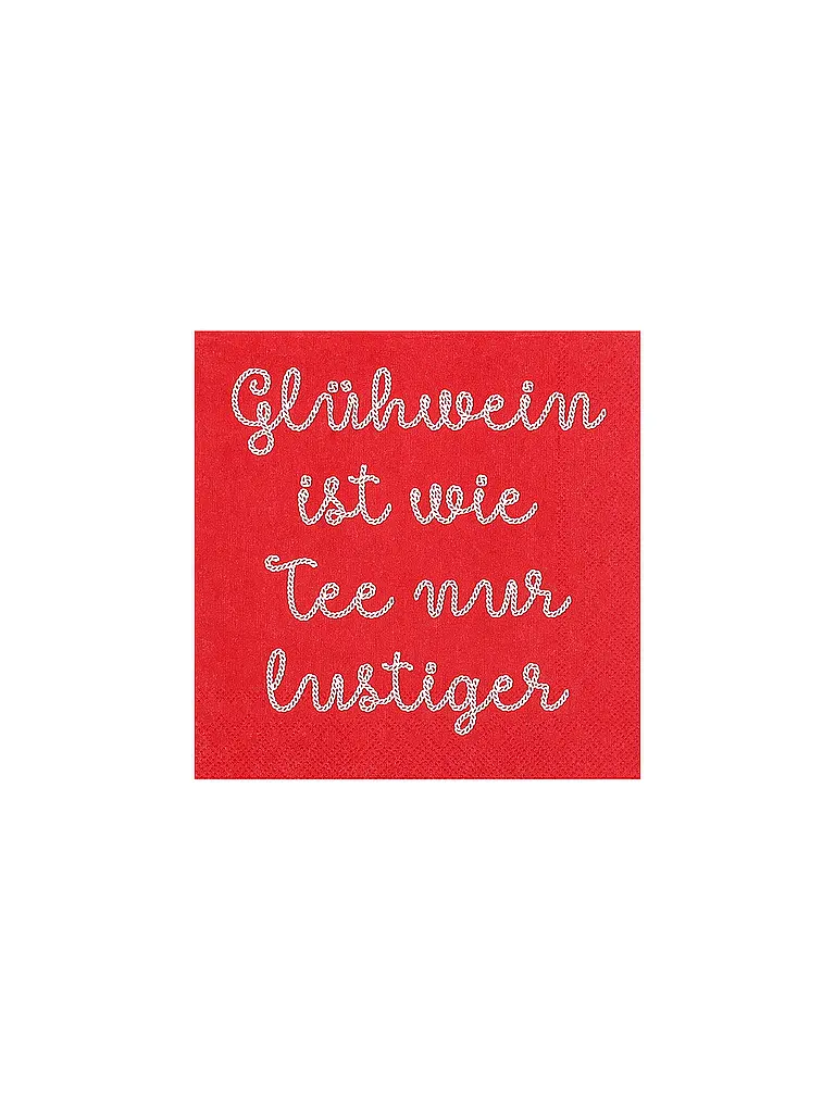 RAEDER | Weihnachts-Servietten 25x25cm  | rot