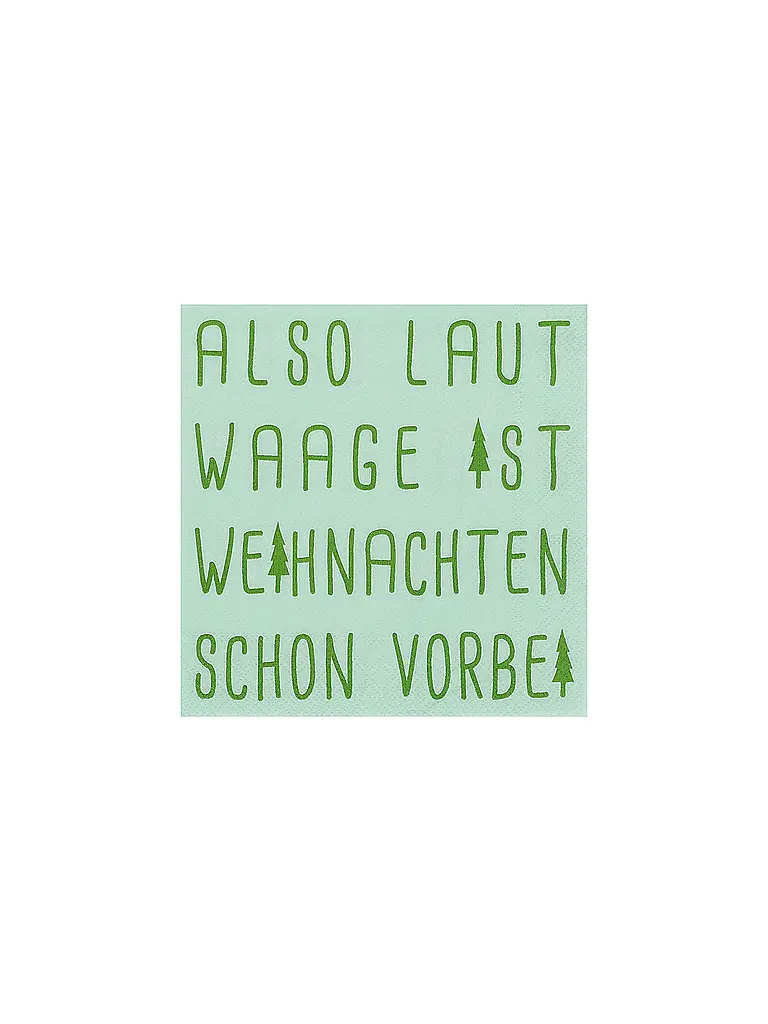 RAEDER | Weihnachts-Servietten 25x25cm  | hellgrün
