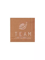 RAEDER | Weihnachts-Servietten 25x25cm TEAM ZIMTSCHNECKE  | Kupfer