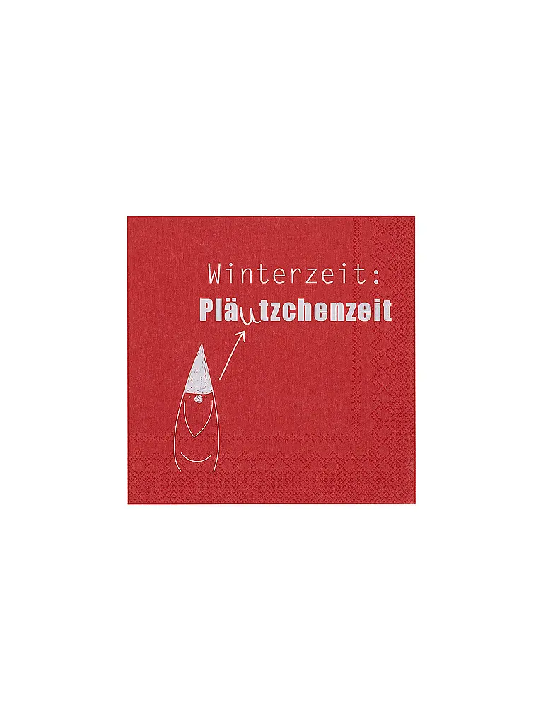 RAEDER | Weihnachts-Servietten 33x33cm  | rot