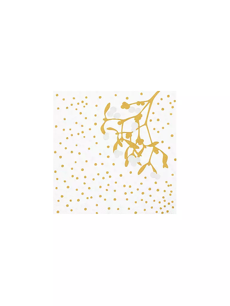 RAEDER | Weihnachts-Servietten 33x33cm MISTELZWEIG | Weiss
