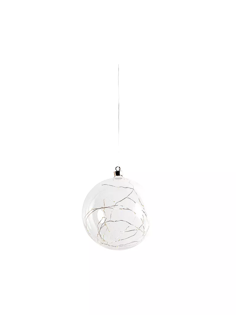 RAEDER | Weihnachtsschmuck - XXL Lichtkugel 20cm LED Timer  | transparent