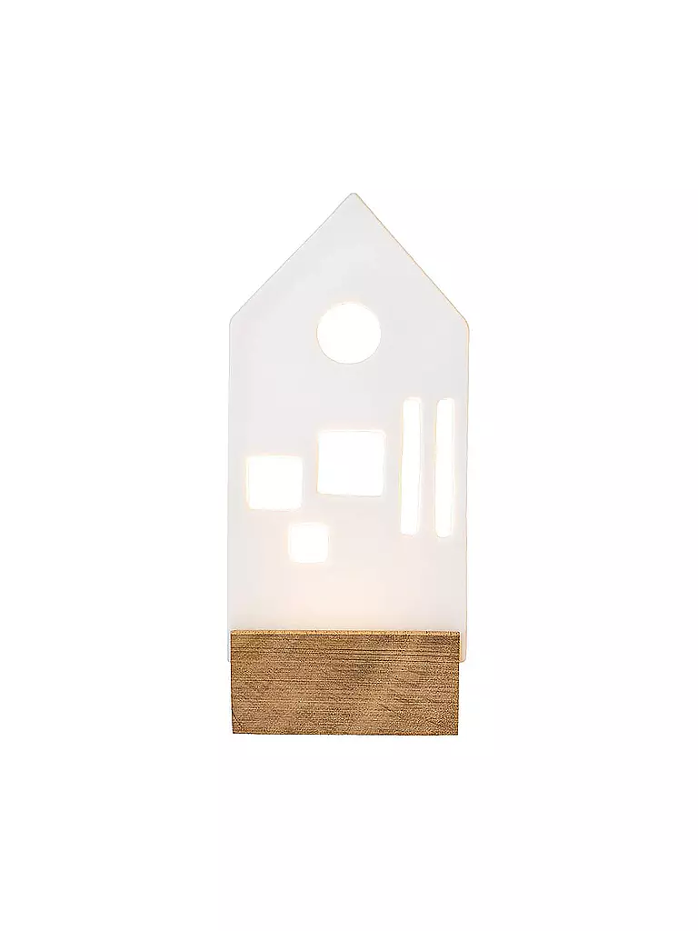 RAEDER | Xmas Lichtobjekt Häuschen 5,5x12,5cm | weiß
