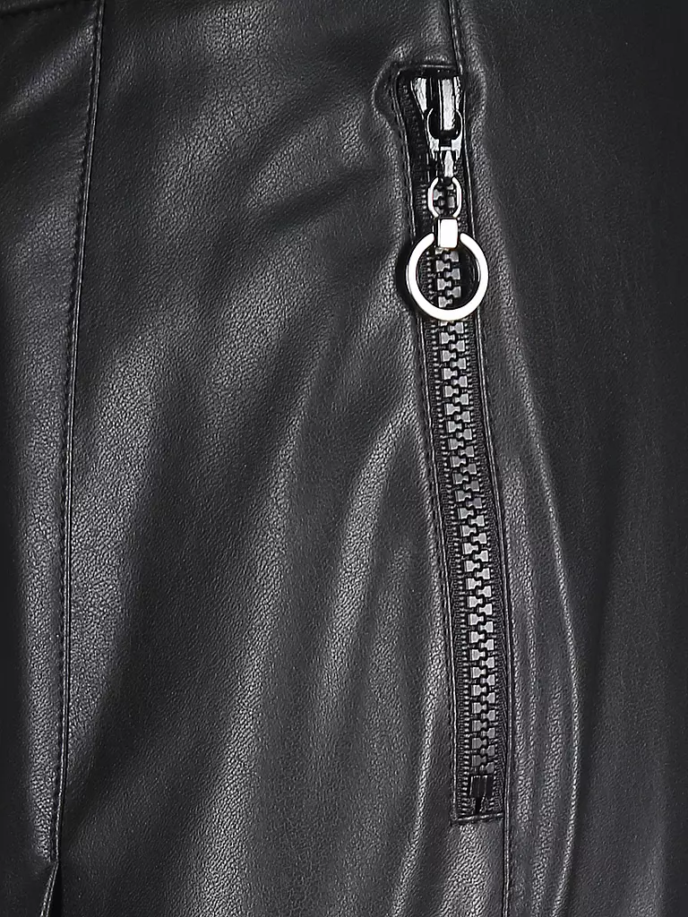 RAFFAELLO ROSSI | Hose in Lederoptik " Candy Leather " | schwarz