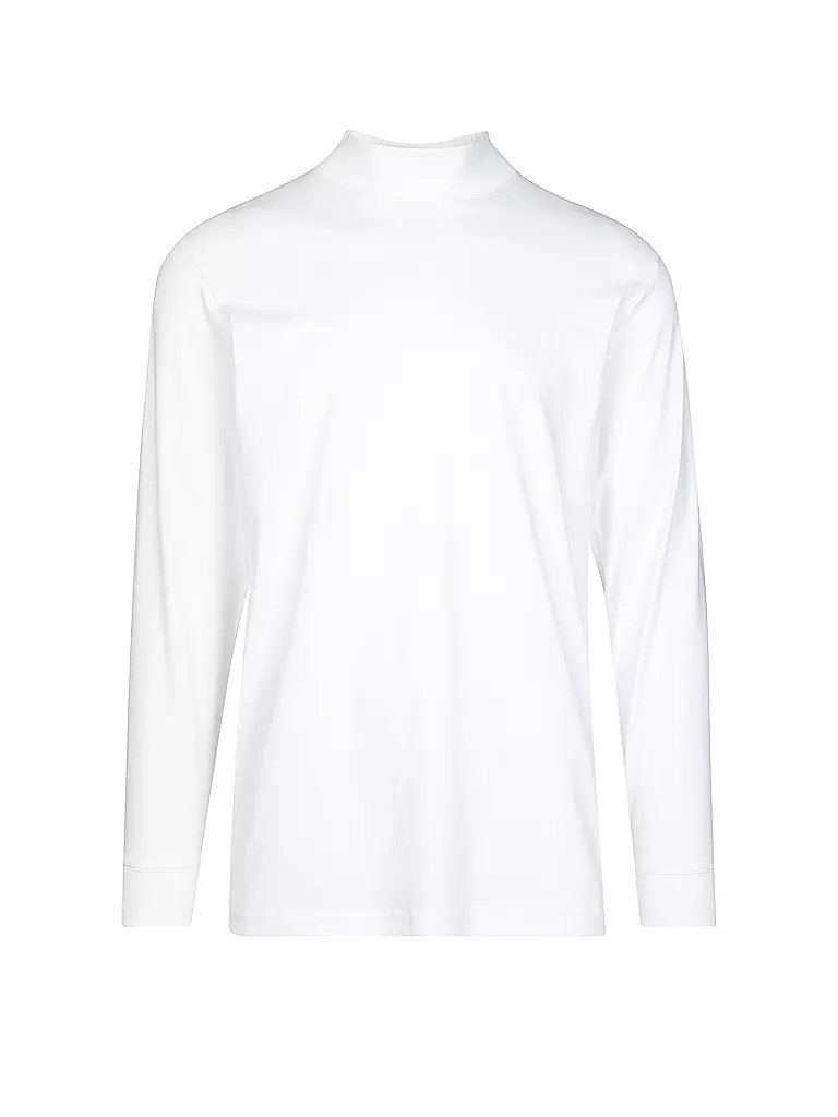 RAGMAN | Stehkragen-Langarmshirt | weiß