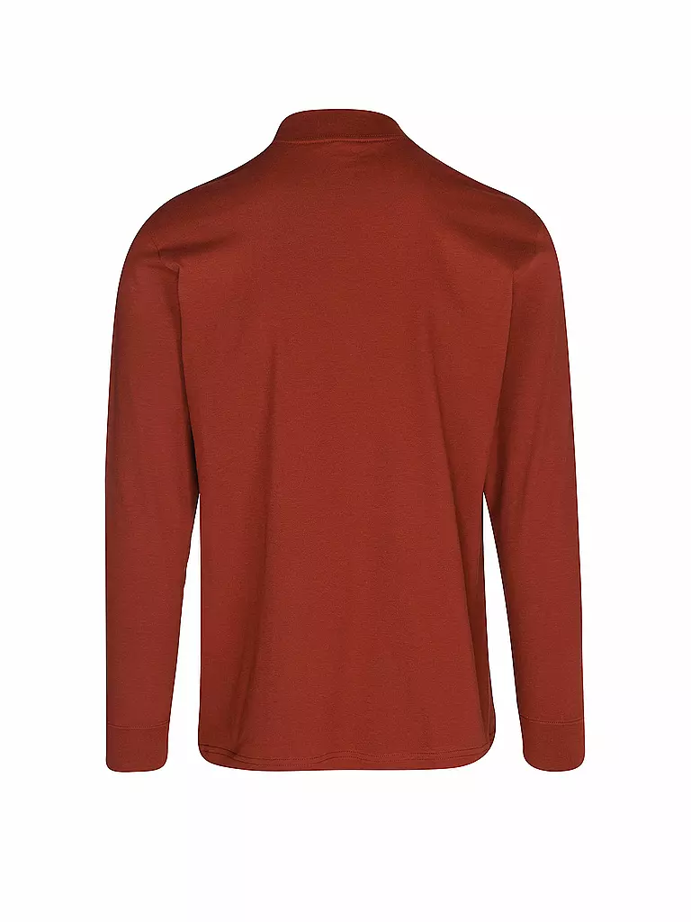 RAGMAN | Stehkragen-Langarmshirt | rot