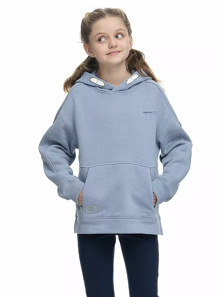 RAGWEAR | Mädchen Kapuzenpullover - Hoodie THEERA REMAKE | hellblau