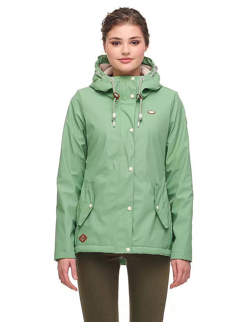 grün RAGWEAR Regenjacke Marge