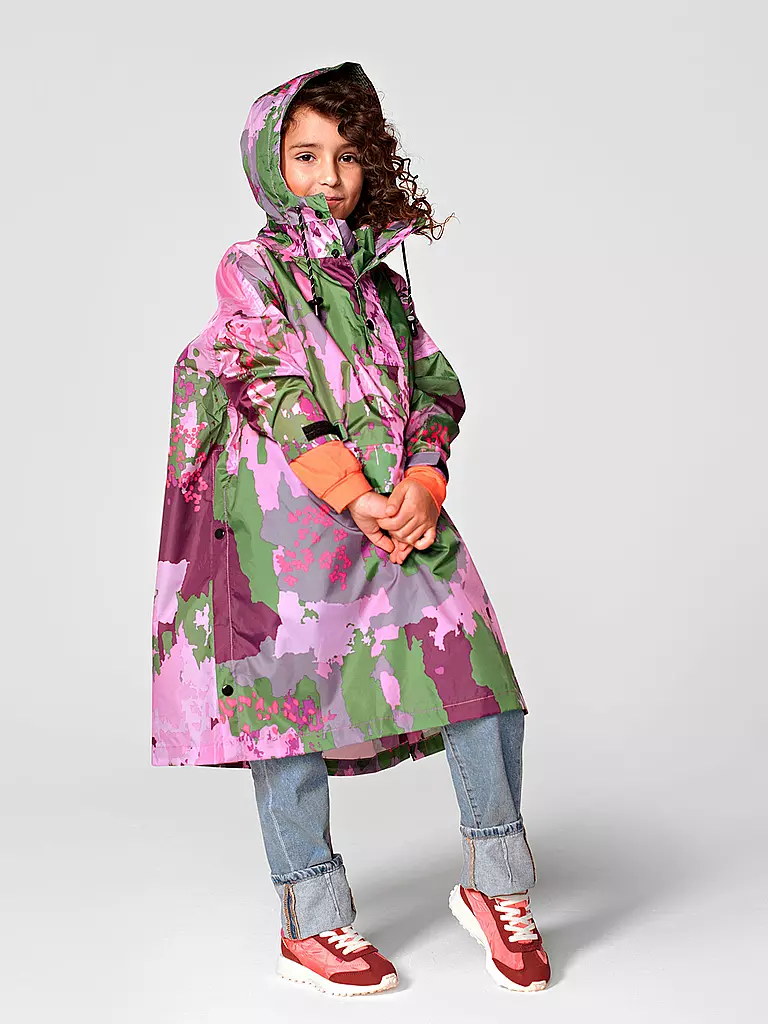 RAINKISS | Kinder Regenjacke - Regenponcho Digi Spring | rosa