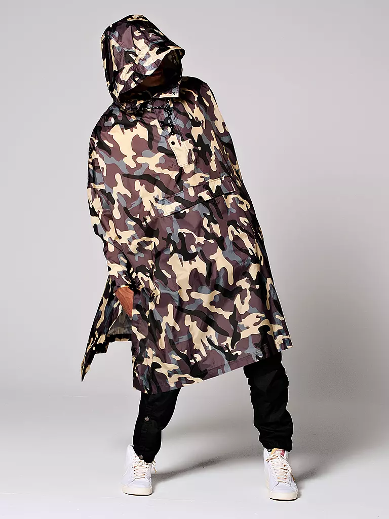RAINKISS | Regenjacke - Regenponcho Camo | camel