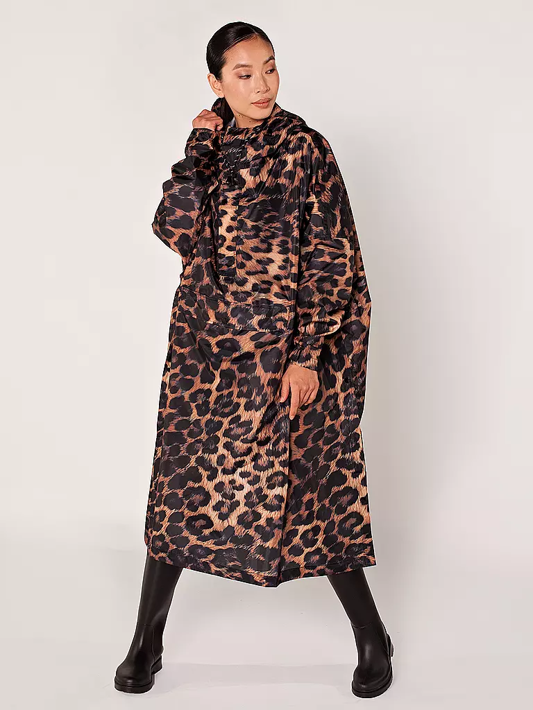 RAINKISS | Regenjacke - Regenponcho Dark Leopard | camel