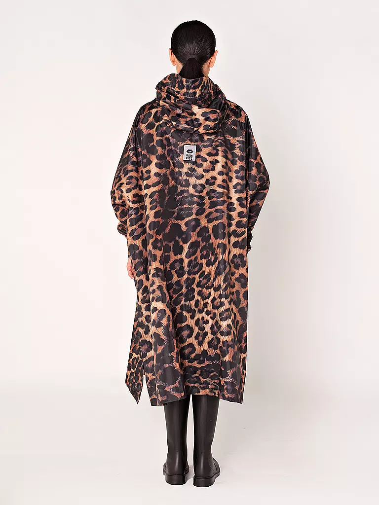 RAINKISS | Regenjacke - Regenponcho Dark Leopard | schwarz