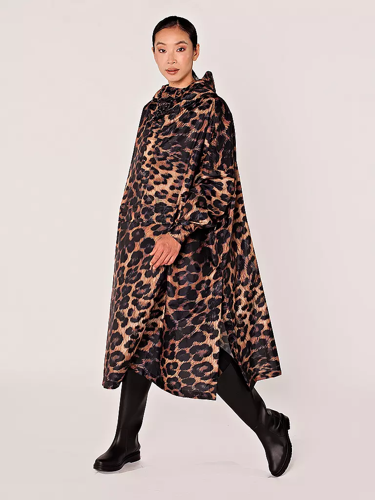 RAINKISS | Regenjacke - Regenponcho Dark Leopard | schwarz