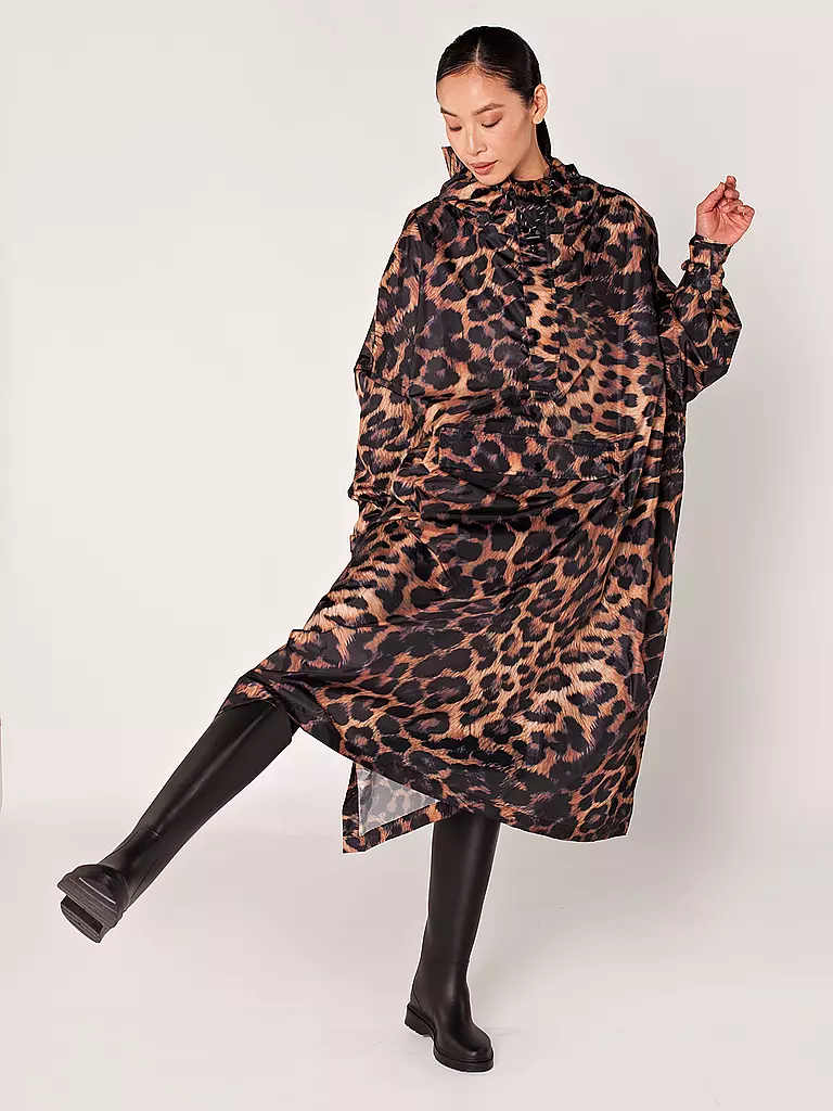 RAINKISS | Regenjacke - Regenponcho Dark Leopard | schwarz