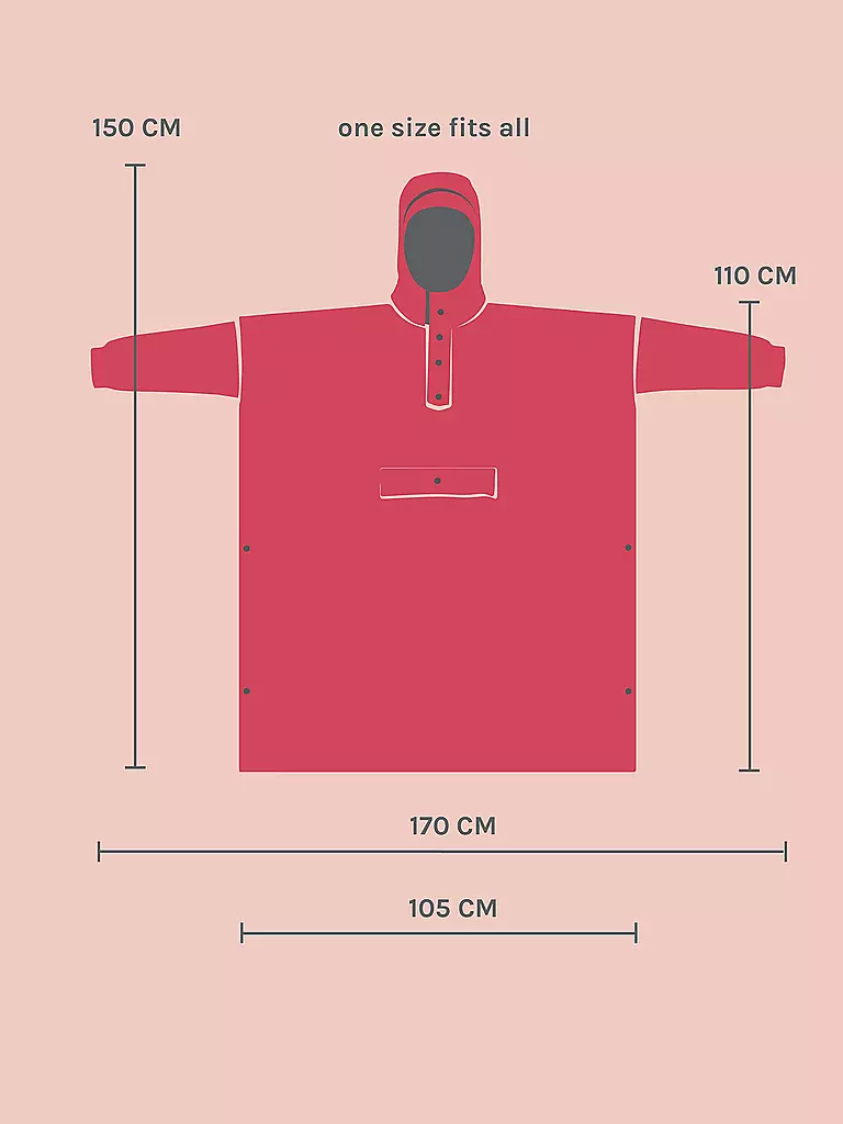 RAINKISS | Regenjacke - Regenponcho Digi Spring Camo | camel