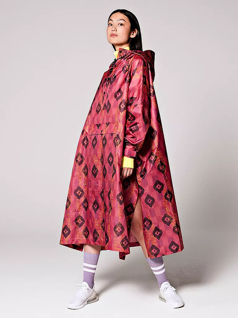 RAINKISS | Regenjacke - Regenponcho Ikat | rot