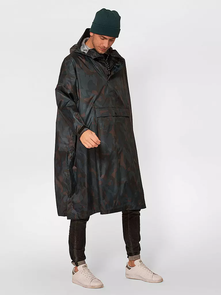 RAINKISS | Regenjacke - Regenponcho Storm Camo | schwarz