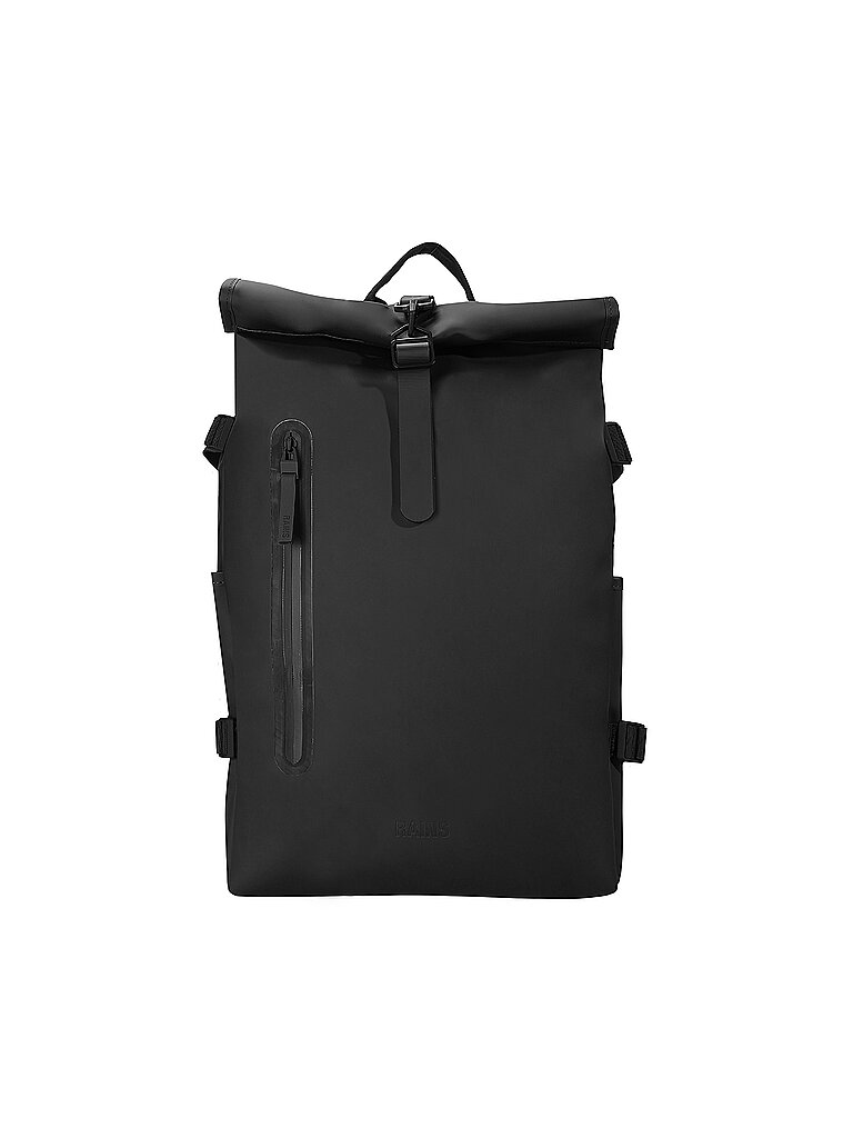 RAINS Rucksack Rolltop Large schwarz