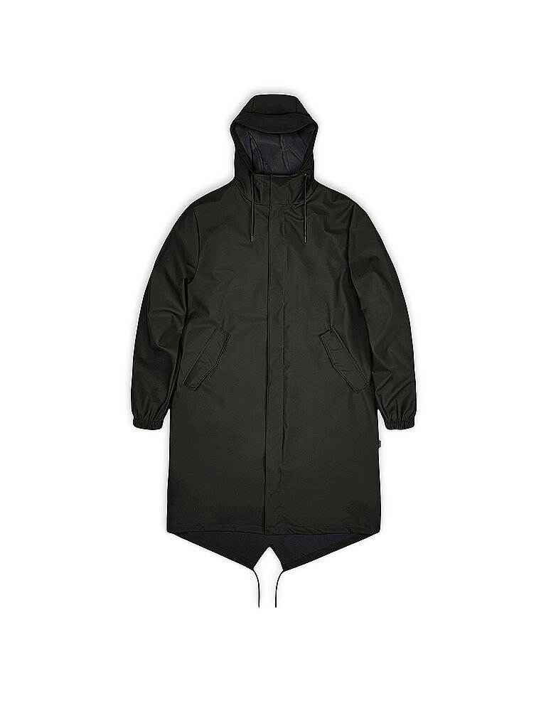 RAINS Parka - Regenjacke grün | S
