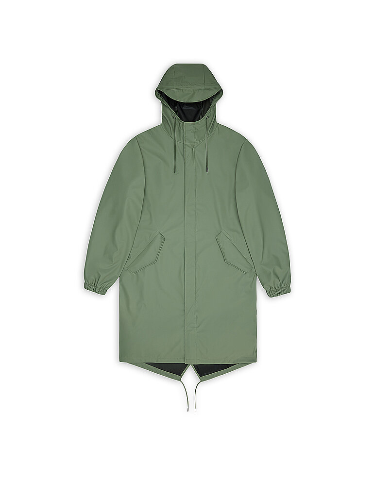 RAINS Parka - Regenjacke hellgrün | L