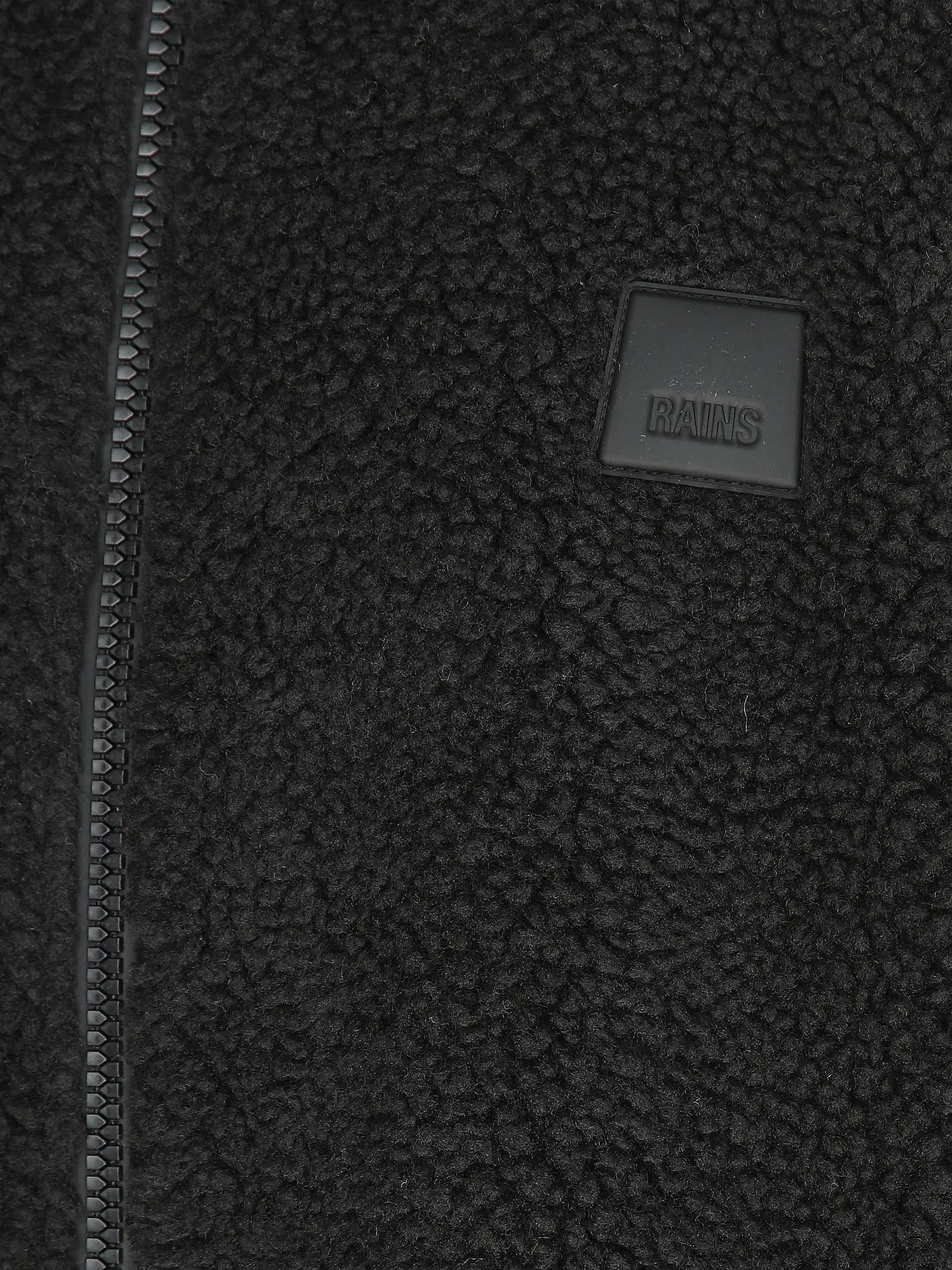 RAINS | Jacke in Felloptik KOFU | schwarz
